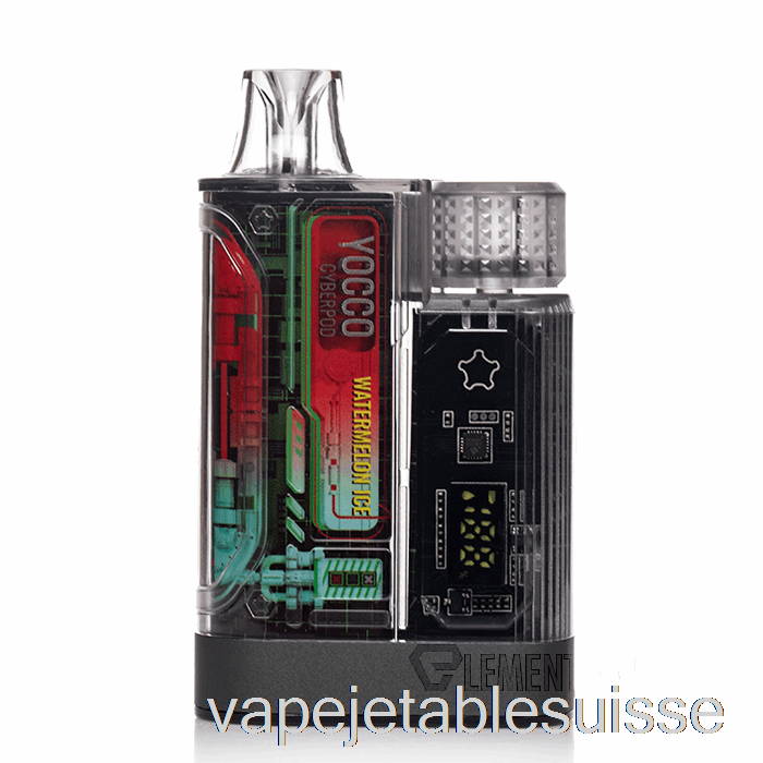 Vape Suisse Yocco Cyberpod 12000 Glace Pastèque Jetable